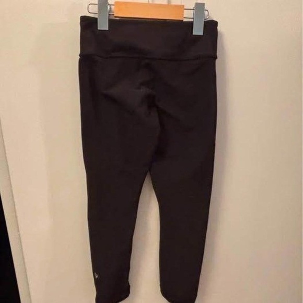 Lululemon Wunder Under High Rise Crop Leggings Black Size 2 Activewear